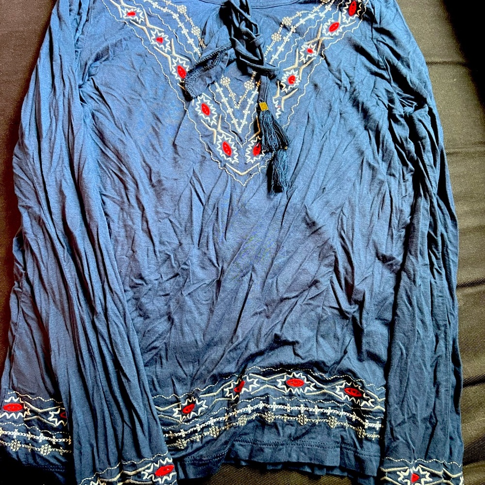 Blue Western Longsleeve Shirt